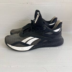 Reebok Nano X Cross Fit Womens Sz 7 Sneakers With Metasplit sole Black and White